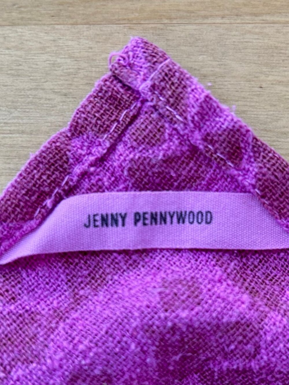 Jenny Pennywood for Misha & Puff over-dyed bandana - copper/fuschia OS, EUC - Picture 3 of 5